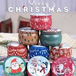 Christmas Round Tin Sealed Jar Jewelry Biscuits Coin Candy Storage Box Container Case Headphones Organizer