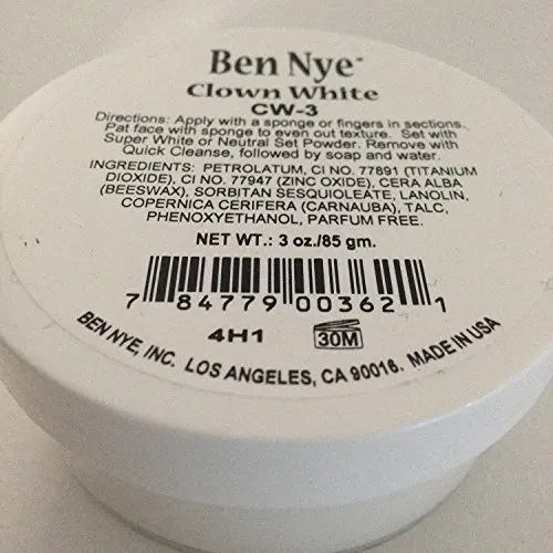 Maquillage Blanc Fantôme Ben Nye, 90 ml
或者
Maquillage Blanc Clown Ben Nye, 90 ml Maquillage Blanc Fantôme Ben Nye, 90 ml
或者
Maquillage Blanc Clown Ben Nye, 90 ml