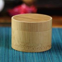 BESTONZON Bamboo Tea Box Maccha Storage Box Canister Jar Kitchen Storage Case