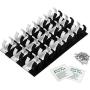 SimpleHouseware 30 Spice Gripper Clips Strips Cabinet Holder - 6 Strips, Holds 30 Jars