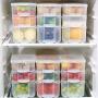 FGDJEE Food Storage Containers Refrigerator Bin Plastic Food Containers Space Saving Easy Snap Lock BPA Free Kitchen Use (B)