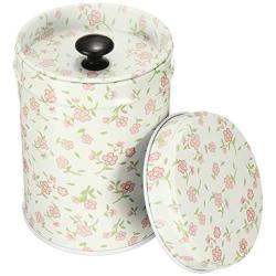 Practical Container Double Cover Food Tea Pot Candy Storage Tins Canister Box - Pink, 9x6.5cm