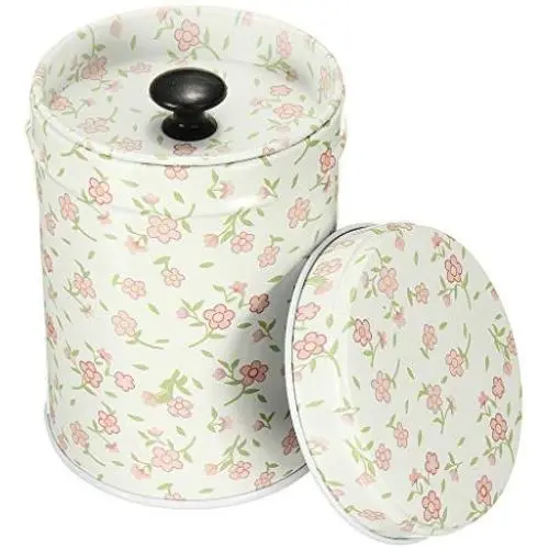 Praktische Behälter Doppel-Deckel Tee- und Süßigkeitenbehälter - Rosa, 9x6,5cm