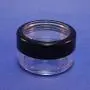 Plastic Clear Storage Jar w Black Rim Window Lid Travel Sample Case 10 gr (Pack of 250) Plastic Clear Storage Jar w Black Rim Window Lid Travel Sample Case 10 gr (Pack of 250)