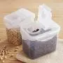 Ensemble de 4 Pots de Rangement pour Céréales HOMELUNY, Boîtes de Rangement en Plastique pour Bonbons, Biscuits, Riz, Sucre, Farine, Snacks, Garde les Aliments au Sec et Frais JP3018_850mL Ensemble de 4 Pots de Rangement pour Céréales HOMELUNY, Boîtes de Rangement en Plastique pour Bonbons, Biscuits, Riz, Sucre, Farine, Snacks, Garde les Aliments au Sec et Frais JP3018_850mL