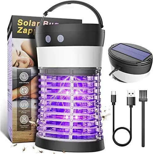 Électrochoc/Insecticide Électrique à Énergie Solaire, Tueur de Moustiques et Insectes, 3000V, Résistant à l'Eau, Piège Rechargeable pour Intérieur et Extérieur, Maison, Cuisine, Patio, Jardin, Camping Électrochoc/Insecticide Électrique à Énergie Solaire, Tueur de Moustiques et Insectes, 3000V, Résistant à l'Eau, Piège Rechargeable pour Intérieur et Extérieur, Maison, Cuisine, Patio, Jardin, Camping