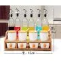 Gewürz-Box-Würze-Kruchtiegel Spice Jar Set Spice Rack, Multifunktionales Lagerregal Set, Essig Sojasauce Wein Flasche Gewürz Glas Gewürz Gläser Küchenregal