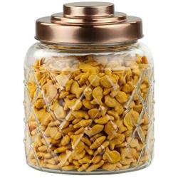 Home Basics GJ44500 Glass Jar with Copper Top, Small