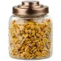 Home Basics GJ44500 Glass Jar with Copper Top, Small