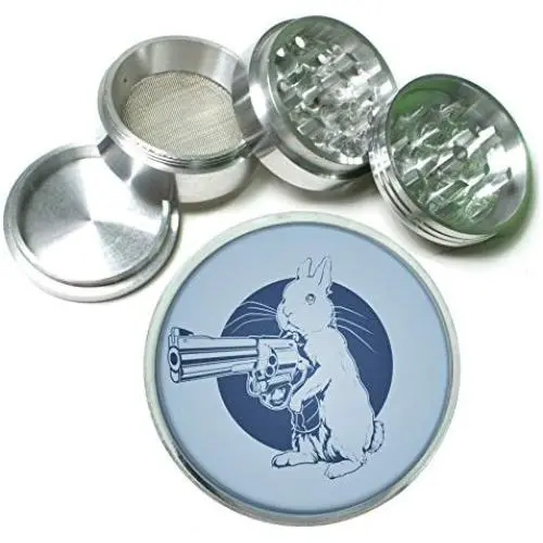 Gun Bunny Funny Dirty Harry Rabbit Aluminum Tobacco Herb Spice Grinder Gun Bunny Funny Dirty Harry Rabbit Aluminum Tobacco Herb Spice Grinder
