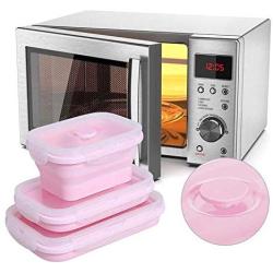 Kitchen Food Storage Jar Airtight Food Storage Silicone Collapsible Food Storage Containers Foldable Food Preservation Box Set of 3 Resuable Container Set