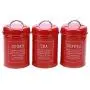 Vente flash : Jeu de 3 Boîtes de Conservation Alimentaire Métalliques X021 avec Couvercle (Rouge) Vente flash : Jeu de 3 Boîtes de Conservation Alimentaire Métalliques X021 avec Couvercle (Rouge)