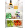 Home Basics Clear Acrylic Food Storage Container Bin for Fridge Freezer or Pantry, Stackable with Handles. Organize Fruit, Vegetables, Yogurt, Snacks, Pasta, Extra Large, 8” x 14&