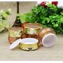 3PCS Gold 10ML 10g Empty Refillable Acrylic Cosmetic Cream Jar Pot Bottle Container Mask Make Up Tester Sample Glitter Travel Storage Box With Screw Lid