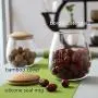 Creative Jar Spices Borosilicate Glass Jars With Lid Sealed Kitchen Storage Bottle Coffee Sugar Bulk Container Candy Cans,600Mlb162