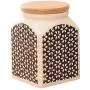 Cereal Containers Ceramic Seal Canister, Bamboo Cover With Sealing Ring Containers (color : B)