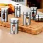 Boîte de stockage d'épices et assaisonnements en acier inoxydable avec bouteilles doseuses et bocaux pour shaker, organisateur cuisine BBQ, 1 pièce.