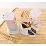 Osye Natural Wheat Seasoning Rack Spice Pots 4-Piece Storage Container Condiment Jars