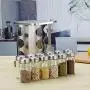 Étagère à Épices DUDDP, Ensemble d'Épices Rotatif, Base Renforcée, Étagère à Épices en Acier Inox, Compatible avec 12 Boîtes à Épices avec Couvercles, Organisateur d'Étagère à Épices Libre-Service avec Boîtes de Rangement pour Cuisine Étagère à Épices DUDDP, Ensemble d'Épices Rotatif, Base Renforcée, Étagère à Épices en Acier Inox, Compatible avec 12 Boîtes à Épices avec Couvercles, Organisateur d'Étagère à Épices Libre-Service avec Boîtes de Rangement pour Cuisine