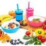 Elk und Freunde Kinderbecher/Babybecher mit Strohhalsen? Glas Mason Jars 8 oz mit Silikonüberzieher & Strohhalsen + Strohhalse & wasserdichte Deckel? Auslaufhemmende Becher für Kinder, Trinkbecher für Kleinkinder