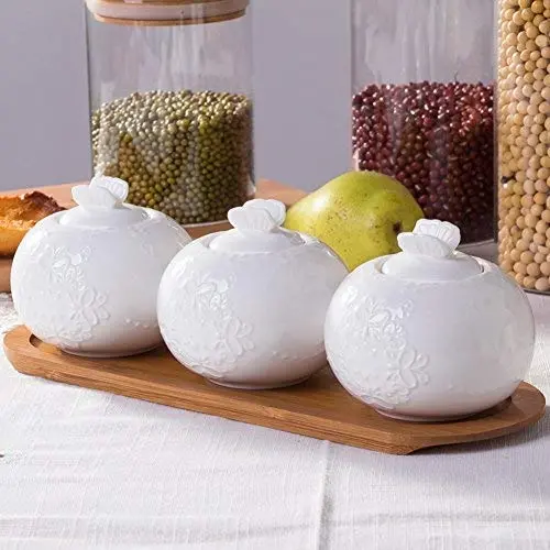 DFFS Kitchen Supplies Embossed Cover Flavored Bone China Box Ceramic Spice Jars Kitchen Storage Box DFFS Kitchen Supplies Embossed Cover Flavored Bone China Box Ceramic Spice Jars Kitchen Storage Box