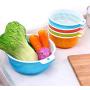 Wesoky Multi functional Double Layer Detachable Draining Basket Kitchen Storage Colanders