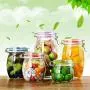 1 Piece Glass Storage Bottles Jars With Lid Large Capacity Honey Candy Jar Kitchen Container Sealed With Cover,300Ml