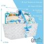 Ocean Bliss Extra Large Spa Bath Gift Basket,Great Christmas Gift, Includes 3 Bath Bombs, Shower Gel, Bubble Bath, Lotion, Scrub, Pumice Brush, Glass Candle, Slippers, Massage Stick & 5 More Items