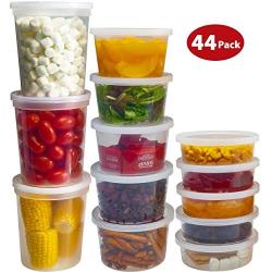 Quicker Defrost- Reusable Freezer Containers with Lids Set of 4-23.5 oz.  for Soups, Leftovers, Meal