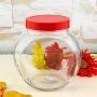HOUSIYU Candy Jar Tilt-Type Sealed Can with Lid, Suitable for Confectionery Food, Dried Fruit Seasoning, Glass Food Storage Container, 1500ml