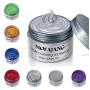MOFAJANG Unisex Hair Wax Color Dye Styling Cream Mud, Natural Hairstyle Pomade, Washable Temporary,Party Cosplay (Blue)