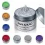 MOFAJANG Unisex Hair Wax Color Dye Styling Cream Mud, Natural Hairstyle Pomade, Washable Temporary,Party Cosplay (Blue)