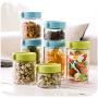 Yl Ly Glass Bottle Sealed Jar Glass Jar Storage Jar Candy Snack Seal Bottle Glass Jar Milk Powder Jar Green 400Ml