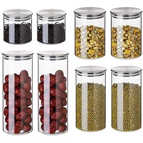 Glass Sealed Jars, Kitchen Household Grain Storage Tanks, Storage Spices/Pasta/Oatmeal/Flower Tea Glass Sealed Jars, Kitchen Household Grain Storage Tanks, Storage Spices/Pasta/Oatmeal/Flower Tea