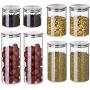 Glass Sealed Jars, Kitchen Household Grain Storage Tanks, Storage Spices/Pasta/Oatmeal/Flower Tea
