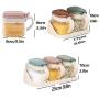 Wall Mount Seasoning Box Set, Clear Glass Spice Storage Canister With Airtight Lids And Spoons Reusable Spice Jars-2 Pcs