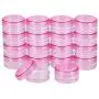 PandaHall Elite 120pcs 3g/0.1oz Round Empty Clear Container Jar with Pink Screw Cap Lid for Makeup Cosmetic Samples Bead Small Jewelry Nails Art Cream PandaHall Elite 120pcs 3g/0.1oz Round Empty Clear Container Jar with Pink Screw Cap Lid for Makeup Cosmetic Samples Bead Small Jewelry Nails Art Cream