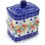 Polish Pottery 4?-inch Jar with Lid (Wreath Of Bealls Theme) + Certificate of Authenticity Polish Pottery 4?-inch Jar with Lid (Wreath Of Bealls Theme) + Certificate of Authenticity