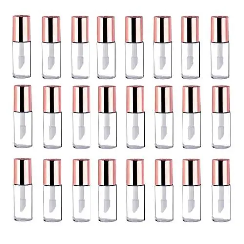 XINGZI 24PCS 1.2ML Mini Empty Lip Gloss Tubes Containers Clear Plastic Lip Balm Bottles with Rubber Inserts and Rose Gold Screw Caps DIY Makeup Lipstick Container Vials for Lip Samples Travel XINGZI 24PCS 1.2ML Mini Empty Lip Gloss Tubes Containers Clear Plastic Lip Balm Bottles with Rubber Inserts and Rose Gold Screw Caps DIY Makeup Lipstick Container Vials for Lip Samples Travel