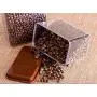 Kitchen Food Storage Jar Airtight Food Storage Food Storage Containers, Kitchen Storage Tanks Tea Coffee Beans Seals Moisture-proof Square Sealed Cans (Size : Pack of 2)