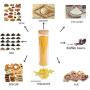 Spaghetti Container Storage, 12 inch Tall Airtight Glass Food Pasta Canisters/Jars with Lids, BPA-Free Cereal Dispenser for Kitchen Corner