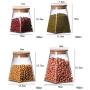 Square Creative Kitchen Tea Storage Bottles Glass Candy Jars With Cork Lid Spices Sugar Coffee Container Receive Organizer Cans B 500ml