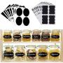 Blackboard 36Pcs/lot Chalkboard Bottle Stickers Home Kitchen Jars Stickers Multi Size Tag Glass Container Chalkboard Labels,36pcs