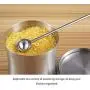 Decdeal Condiment Pots Stainless Steel Seasoning Cans Kitchen Pepper Salt Storage Jar Sugar Bowl with Lid and Spoon Decdeal Condiment Pots Stainless Steel Seasoning Cans Kitchen Pepper Salt Storage Jar Sugar Bowl with Lid and Spoon