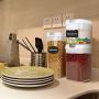 Air-Tight Food Storage Container Set - MCIRCO 7 Pieces Set Food Container with Bonus 20pcs Chalkboard Labels - Durable Plastic BPA Free - Easy Lock Lids to Keep Food Fresh