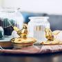 Nordic Luxury Storage Tank Gold Plated Glass Sealed Candy Jars Storage Can Makeup Cotton Storage Kitchen Food Containers,1