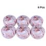 UPKOCH Round Candle Tin Jars Metal Tinplate Candy Box Storage Tin Candy Storage Containers for DIY Making Candles 6pcs