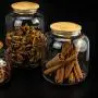 Cabilock Glass Food Storage Containers with Bamboo Lids Clear Storage Jar for Candy Spice Seasoning 900ml Cabilock Glass Food Storage Containers with Bamboo Lids Clear Storage Jar for Candy Spice Seasoning 900ml