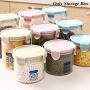 Food Storage Box,Preservation Kitchen Bottle Jar Sealing Pot Food Fresh Plastic(Small,Pink)