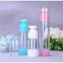 3Pcs Portable Empty Refillable Plastic Airless Pump Bottles Cosmetic Makeup Cream Lotion Toner Toiletries Liquid Sample Packing Storage Containers Vial Jar Pots(Pink-50ml/1.7oz)